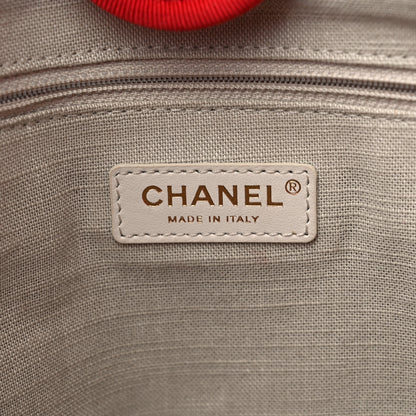 Chanel Mixed Fibers Small Deauville Tote Red 6 of 15