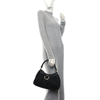 Gucci Monogram Medium D Gold Ring Hobo Black 3 of 11