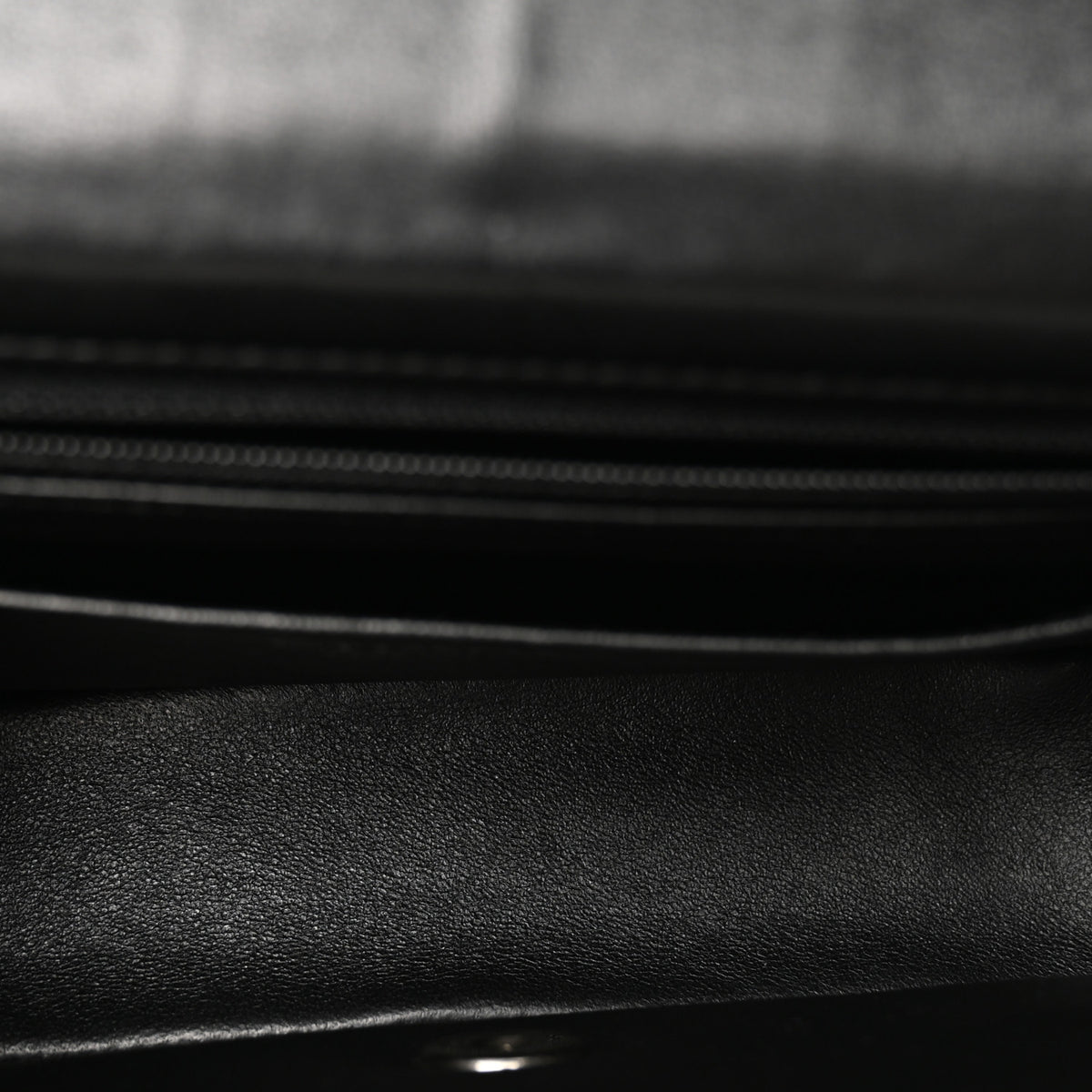 Lambskin Quilted Mini Rectangular Flap Black