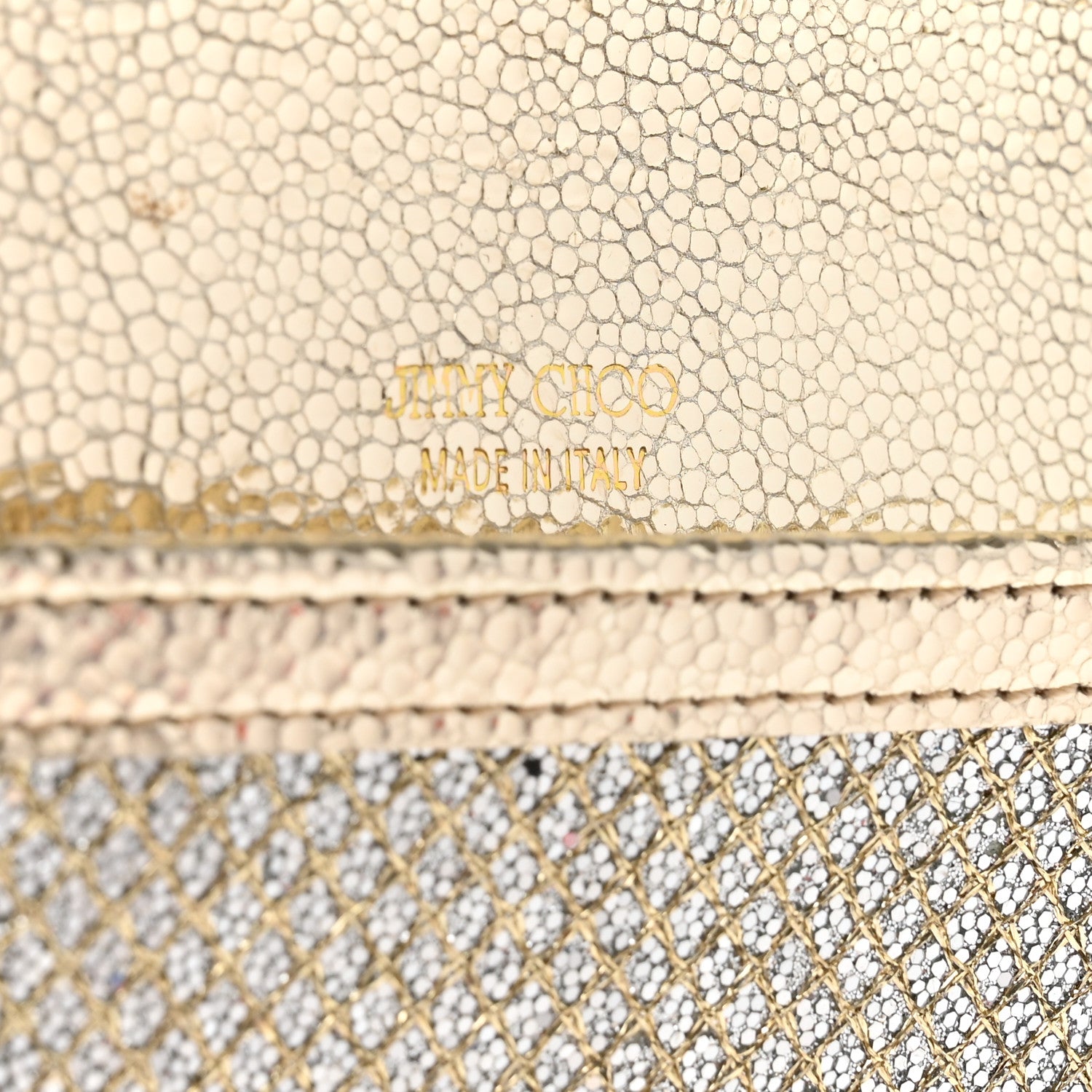Jimmy Choo Glitter Fabric Reese Clutch Wallet Metallic 6 of 8