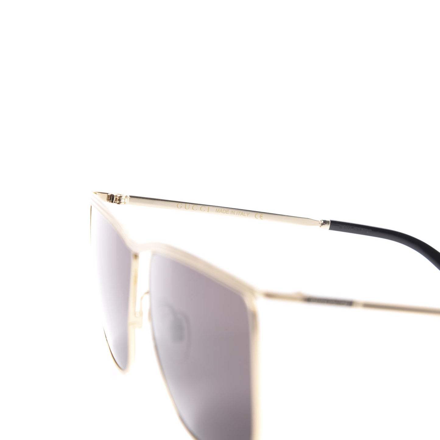 Metal Square Frame Sunglasses GG0812S Gold Brown
