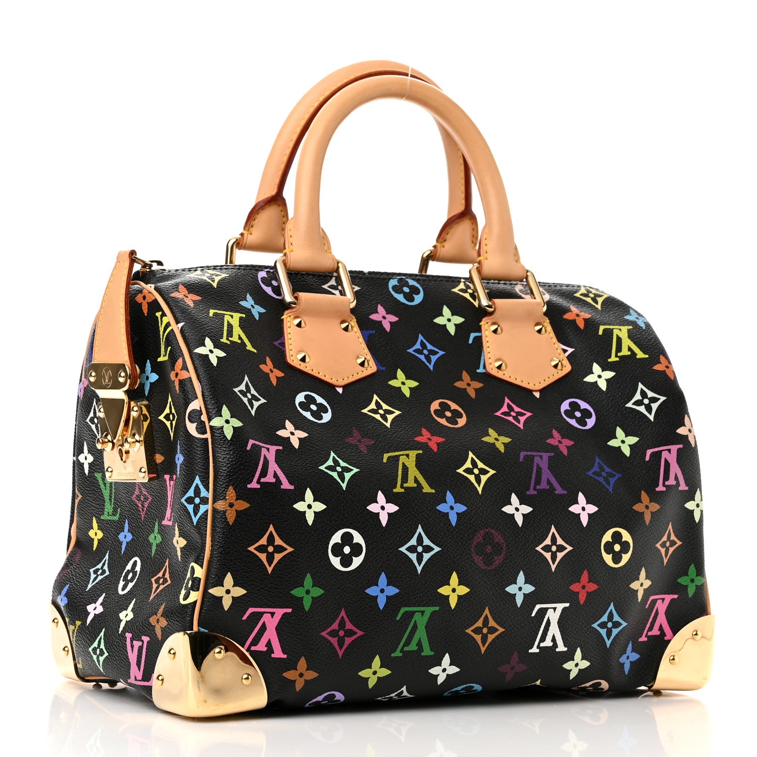 Louis Vuitton Monogram Multicolor Speedy 30 Black 3 of 9
