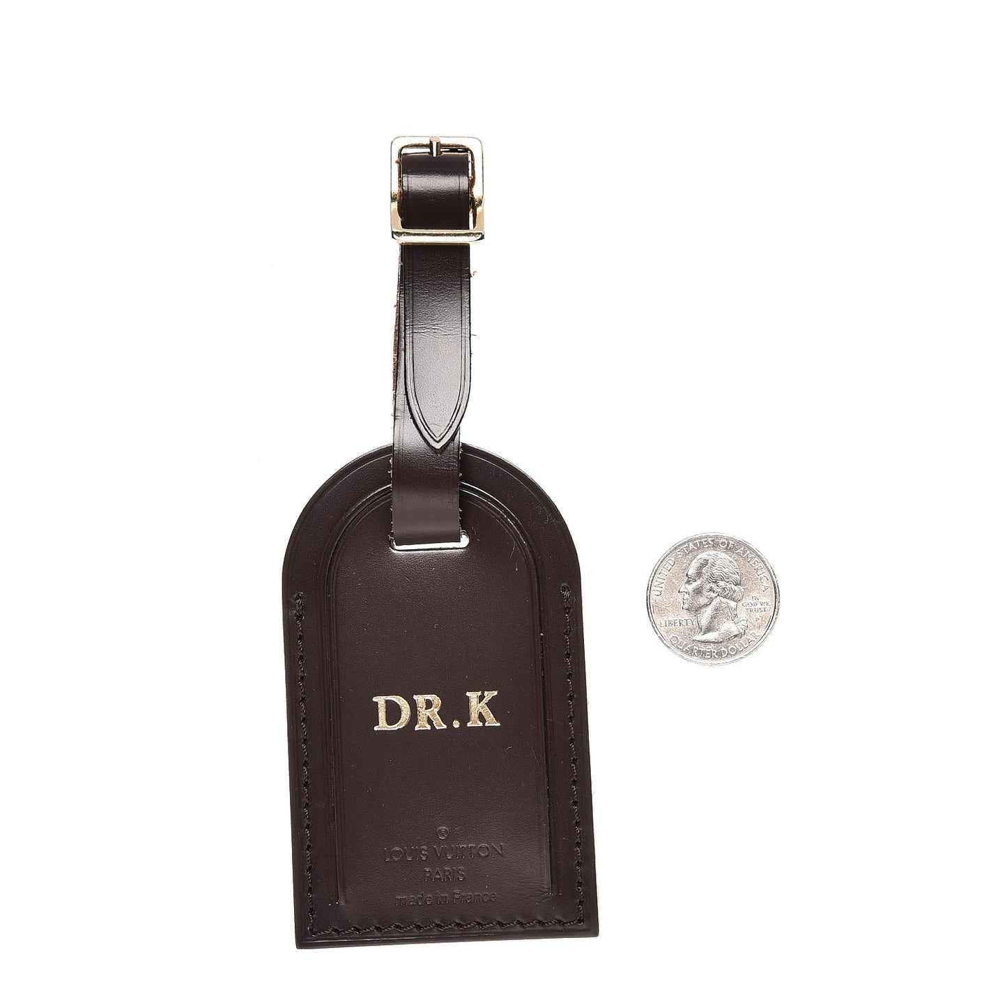 Calfskin Luggage Tag Ebene