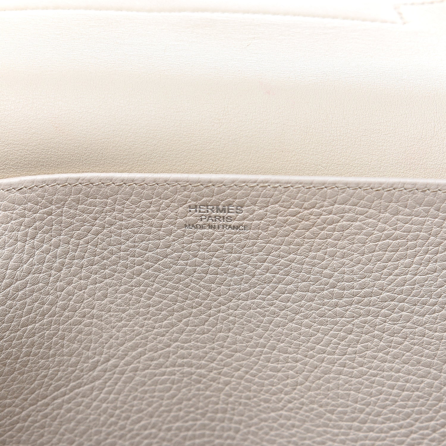 Hermes Taurillon Clemence Halzan 31 GM Craie 6 of 10