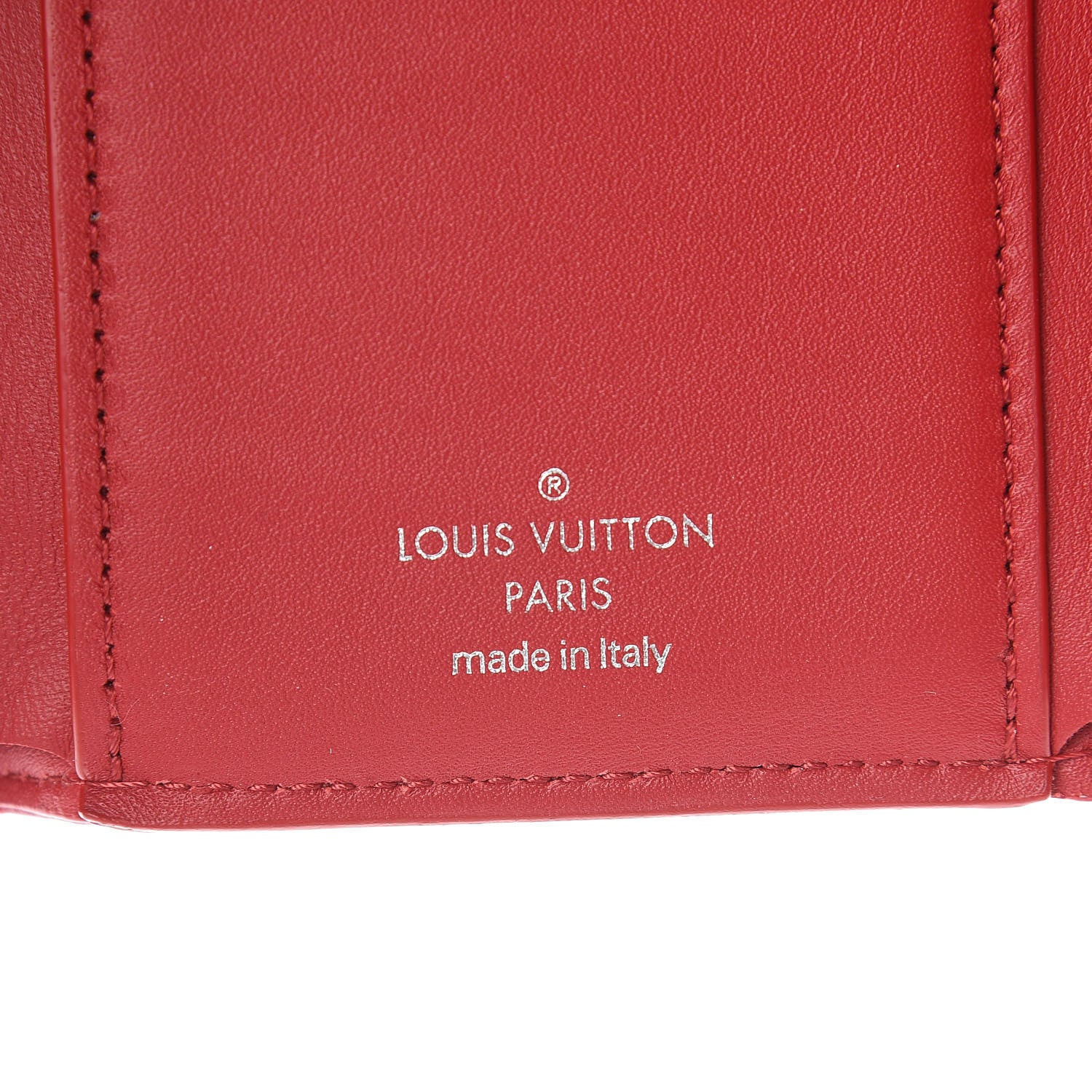 Louis Vuitton Calfskin New Wave Compact Wallet Rouge 6 of 8