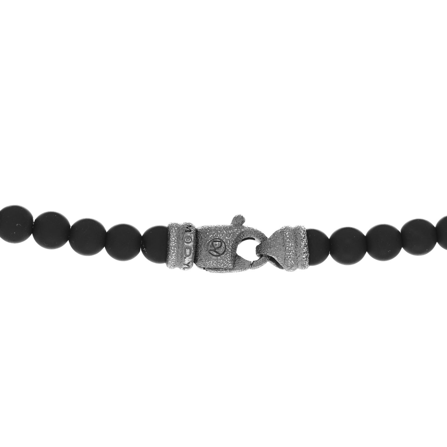 Sterling Silver Black Onyx 5mm Spiritual Beads Necklace
