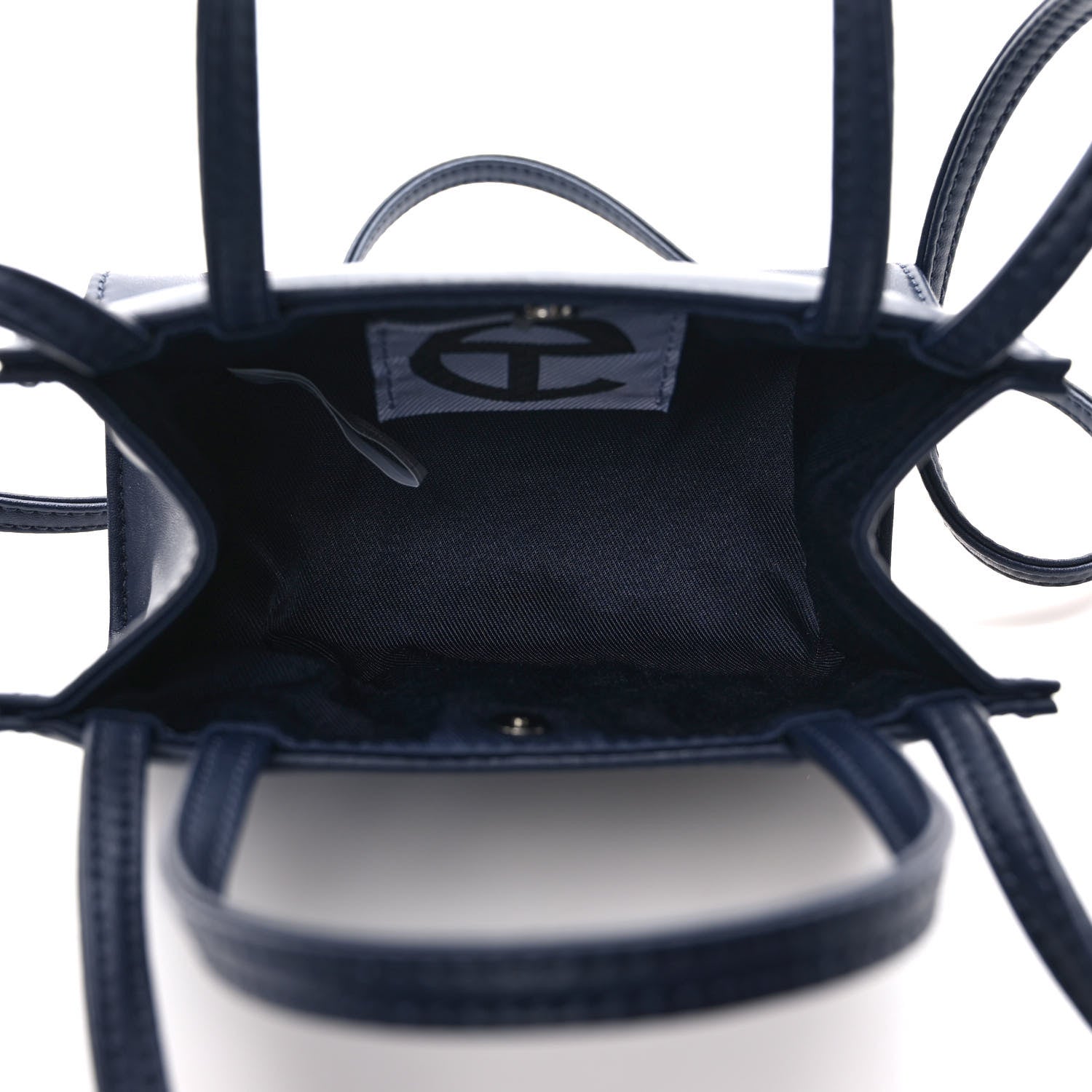 Telfar Vegan Leather Small Shopping Bag Navy 5 of 8