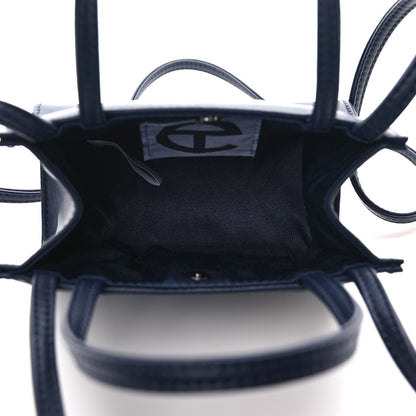 Telfar Vegan Leather Small Shopping Bag Navy 5 of 8