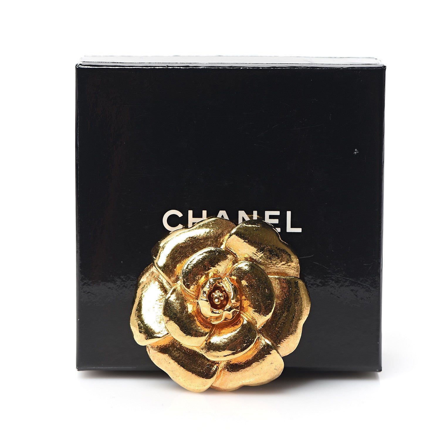 Chanel Camellia Brooch Gold 5 of 5