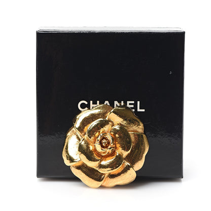 Chanel Camellia Brooch Gold 5 of 5