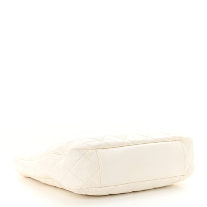 Chanel Lambskin Quilted Large CC Funky Town Hobo White 4 of 11