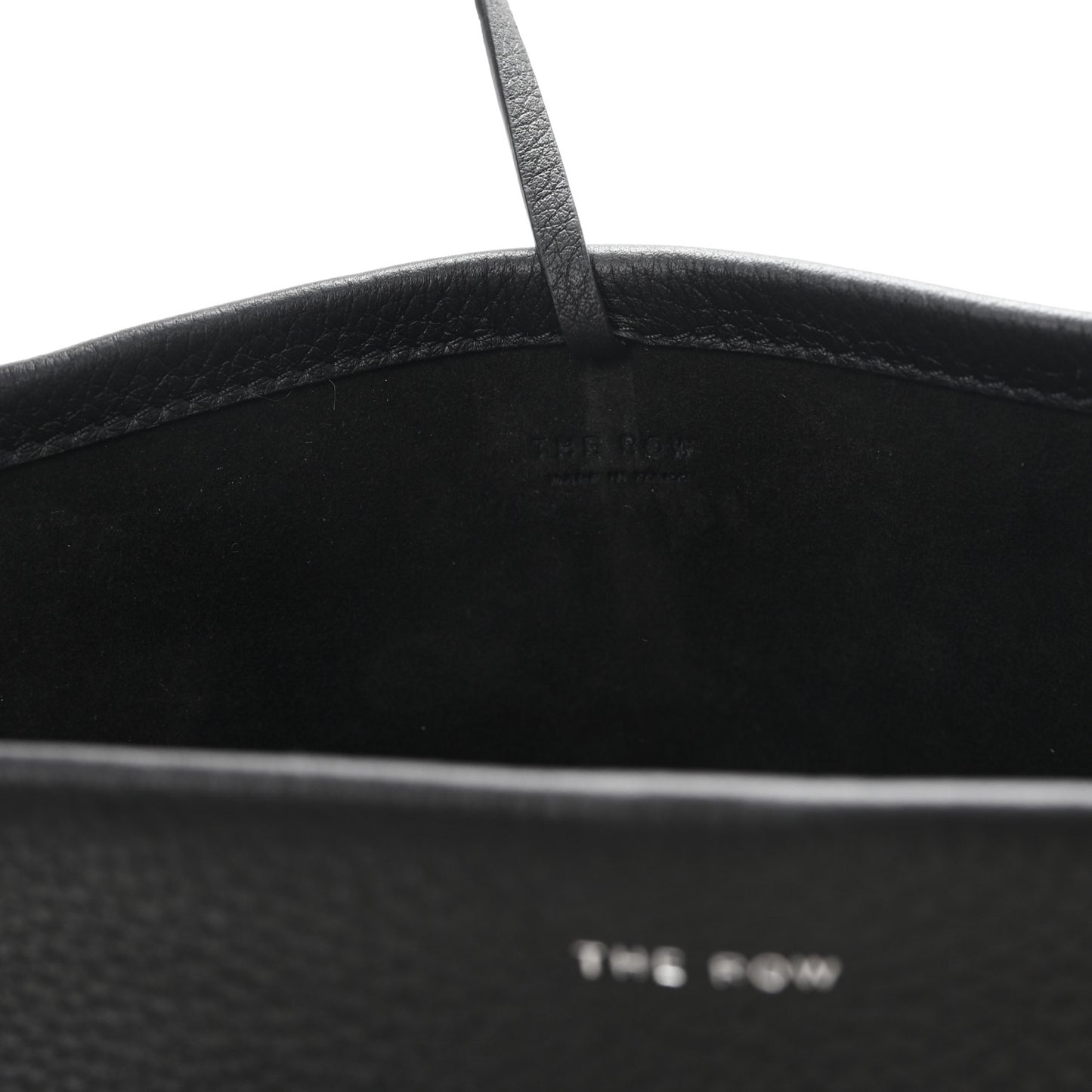Grained Calfskin Small N/S Park Tote Black
