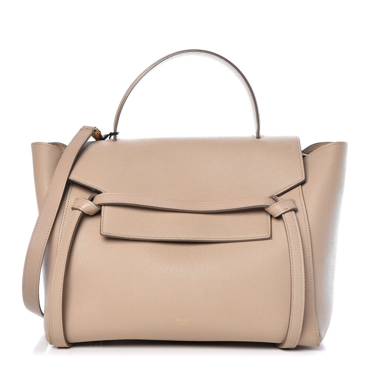 Grained Calfskin Mini Belt Bag Light Taupe