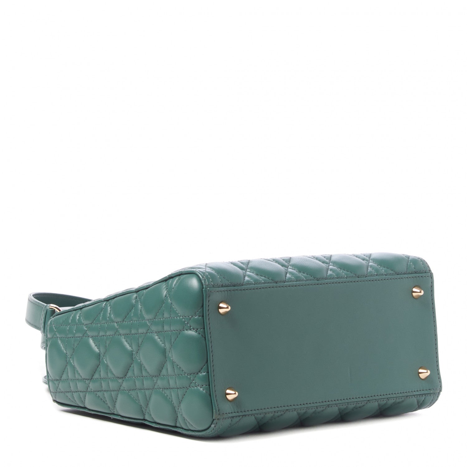 Christian Dior Lambskin Cannage Medium Lady Dior Orage 4 of 10