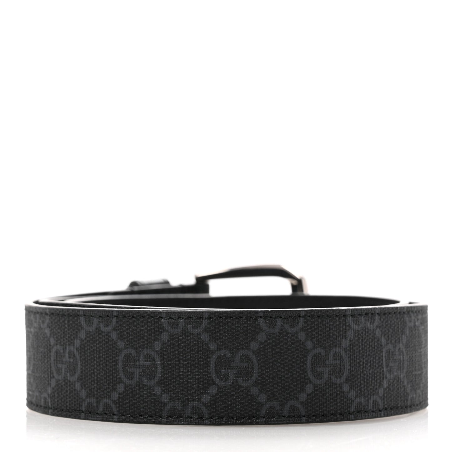 GG Supreme Monogram Plutone Calfskin 35mm Belt 80 32 Black