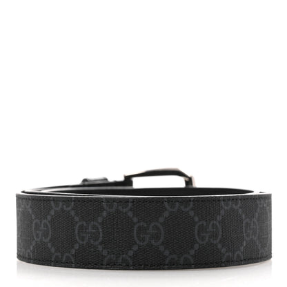 Gucci GG Supreme Monogram Plutone Calfskin 35mm Belt 80 32 Black 2 of 7