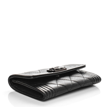 Chanel Caviar Quilted Boy Flap Card Holder So Black 4 of 8