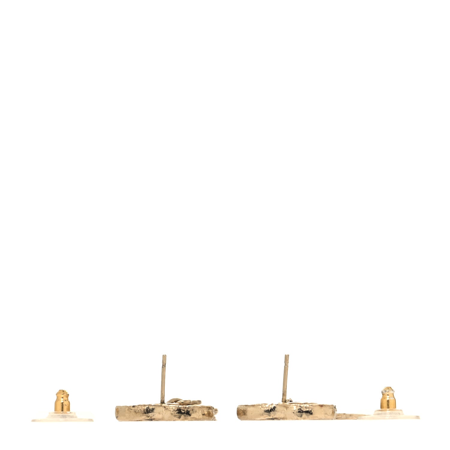 Chanel Feather CC Drop Earrings Gold 3 of 4