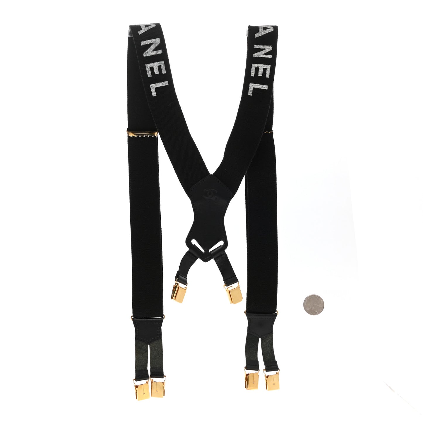 Logo Suspenders Black White