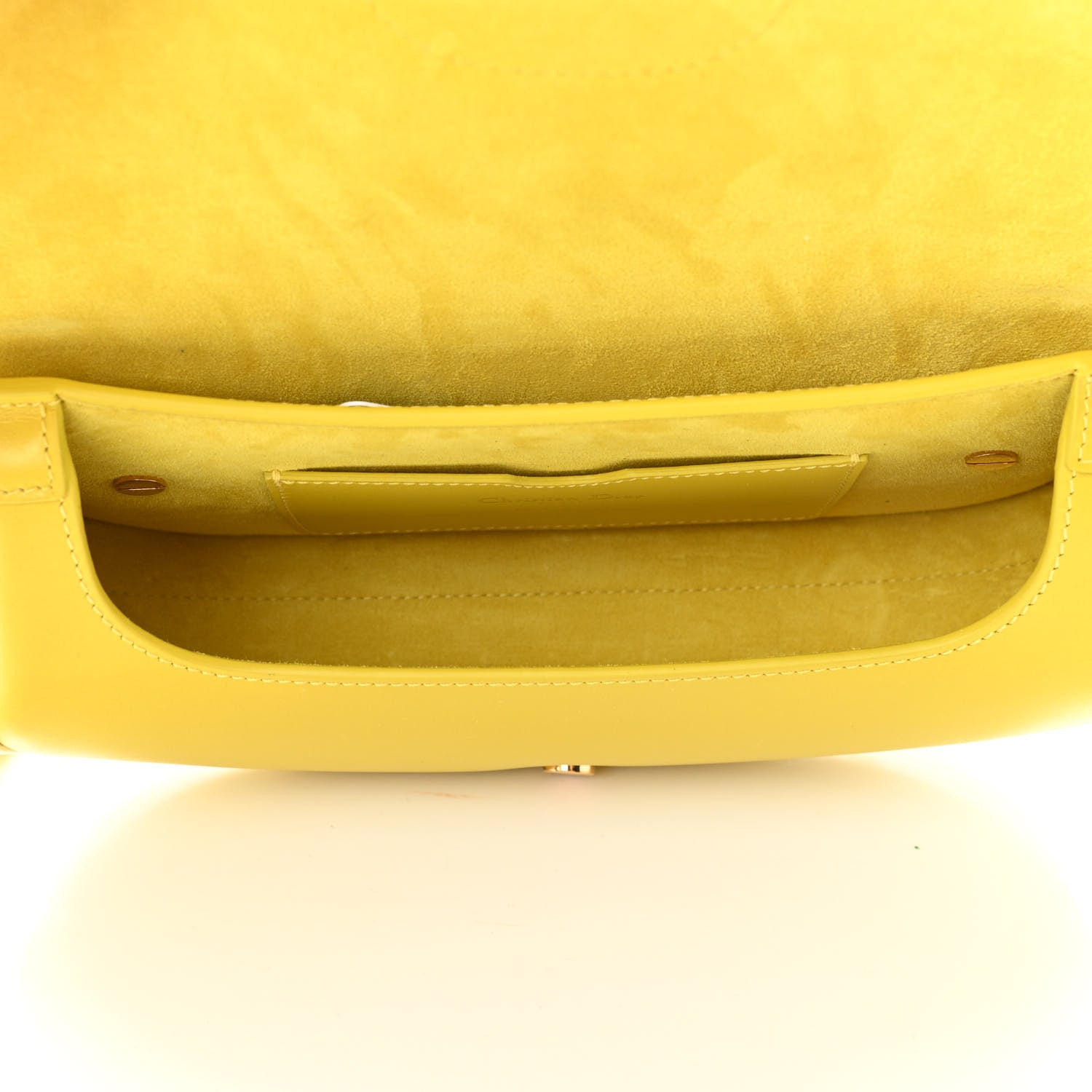 Christian Dior Box Calfskin East West Bobby Bag Mustard Yellow 5 of 9