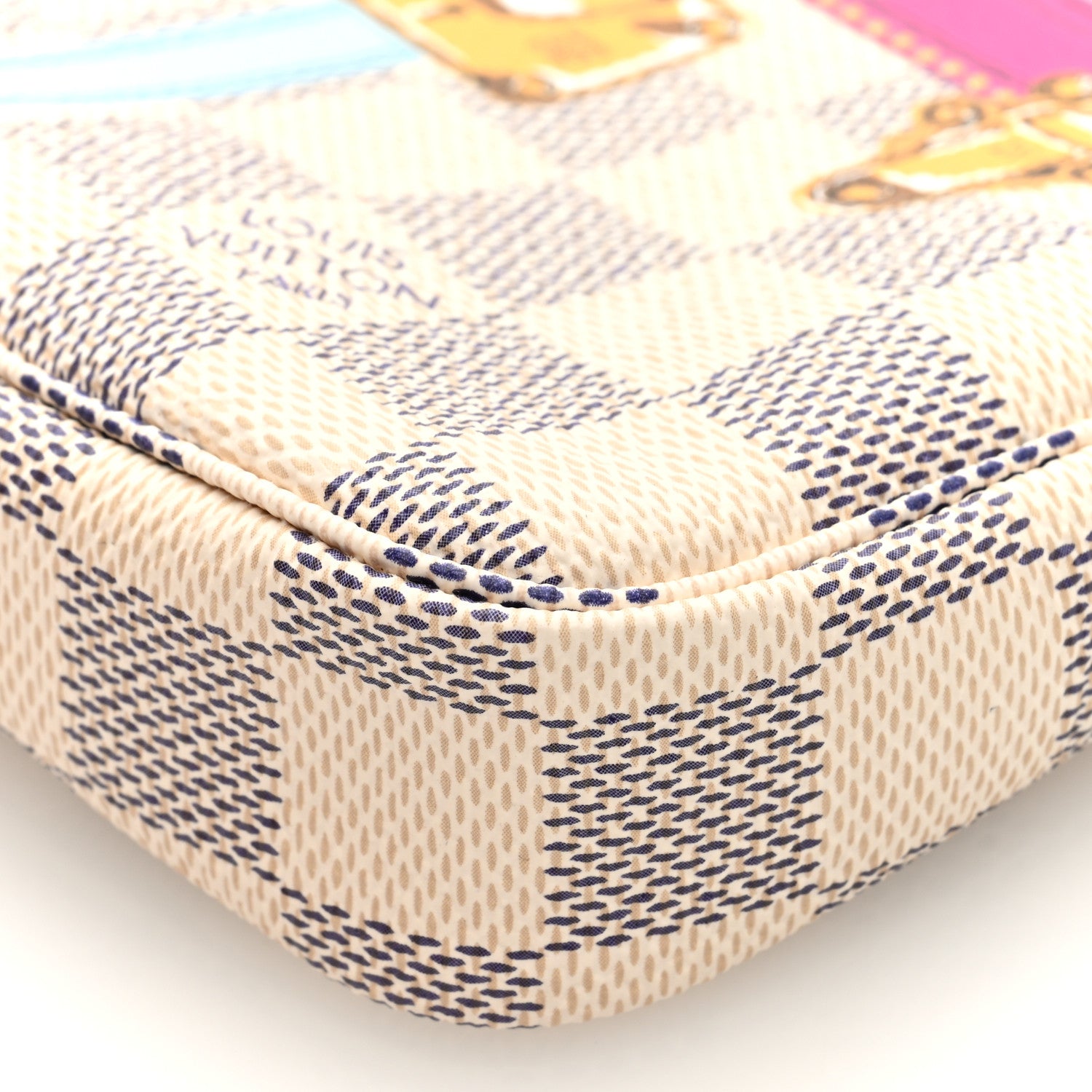 Louis Vuitton Damier Azur Summer Trunks Newport Beach Mini Pochette Accessories 9 of 10