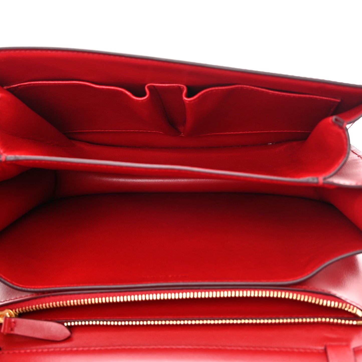 Box Calfskin Medium Classic Box Flap Bag Red