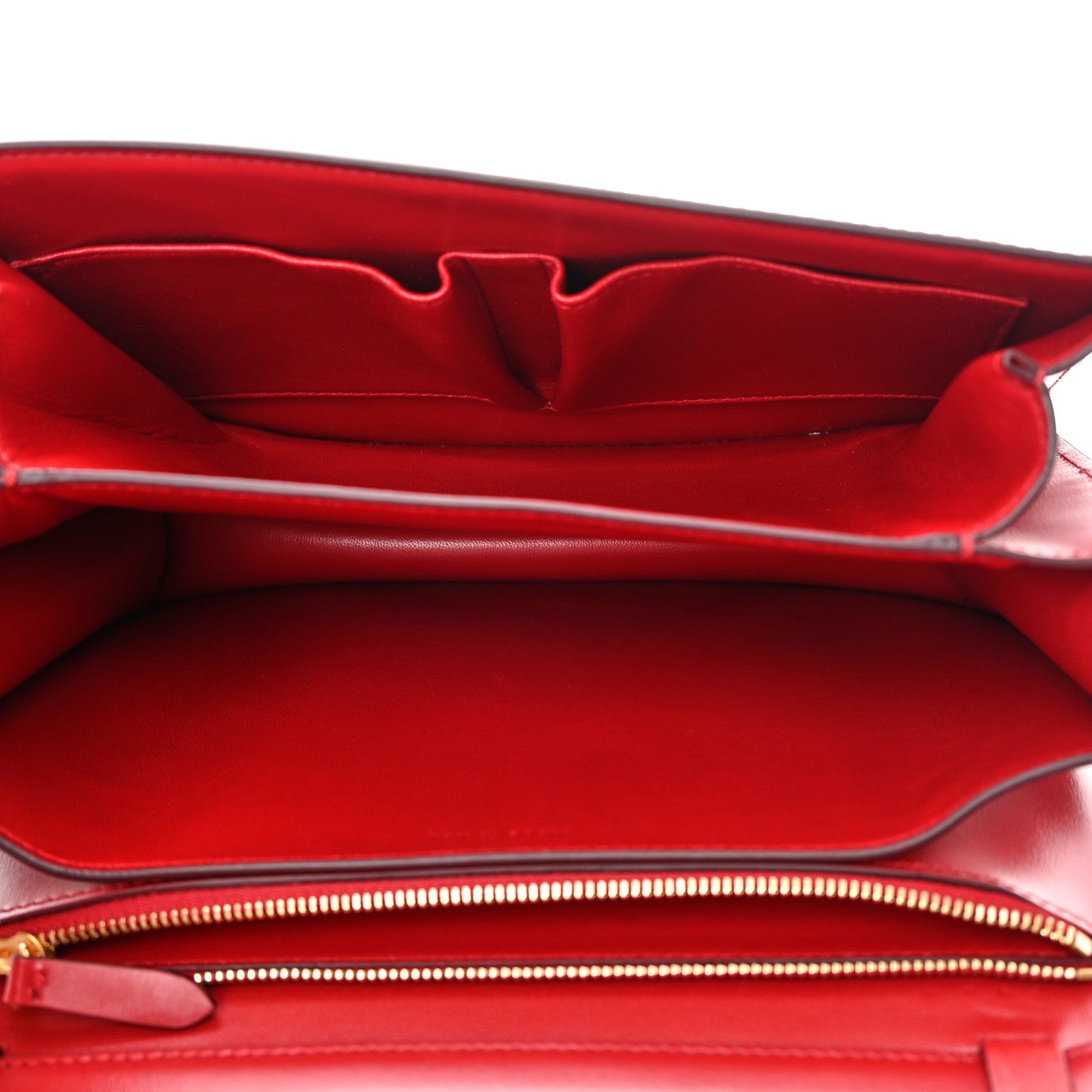 Celine Box Calfskin Medium Classic Box Flap Bag Red 5 of 14