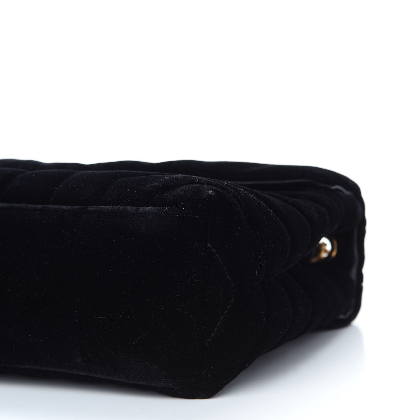 Velvet Y Quilted Monogram Small Loulou Chain Satchel Black