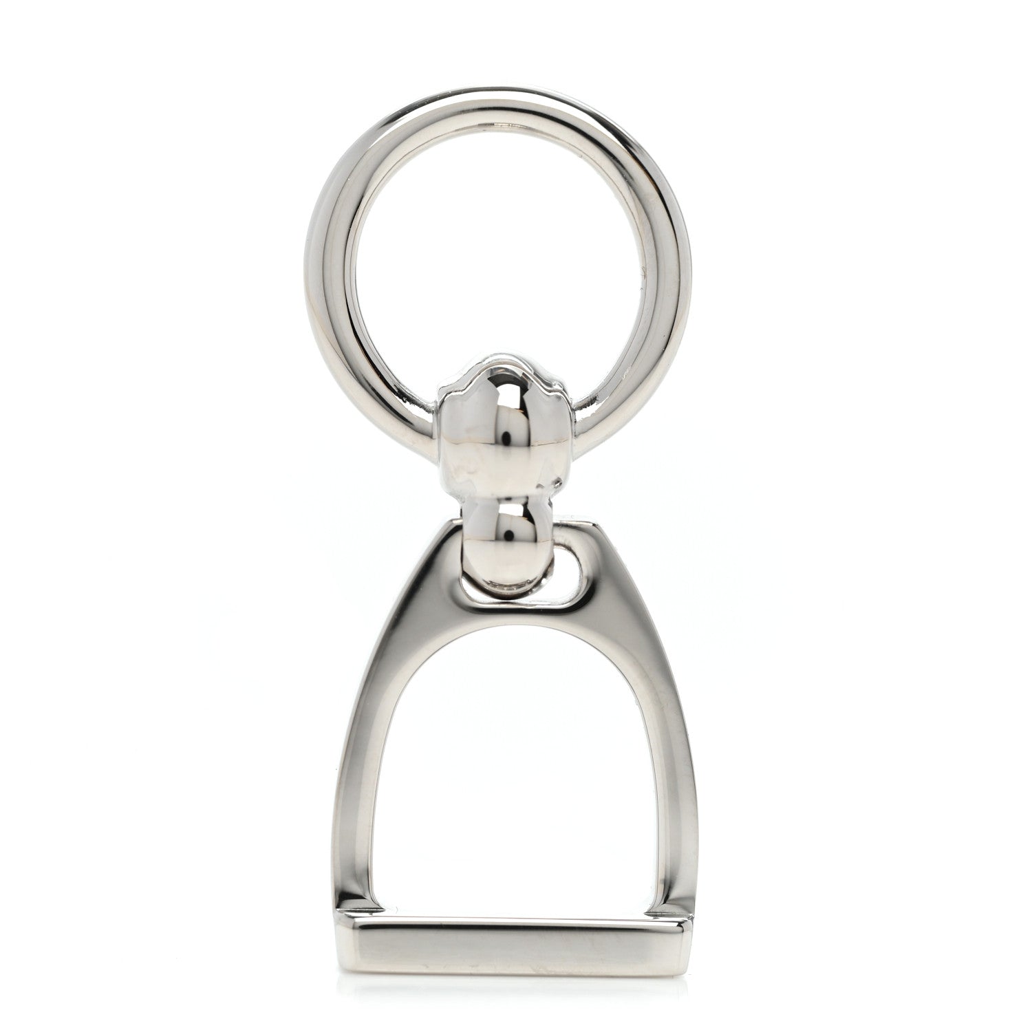 Hermes Palladium Etrier Charm Scarf Ring 1 of 4