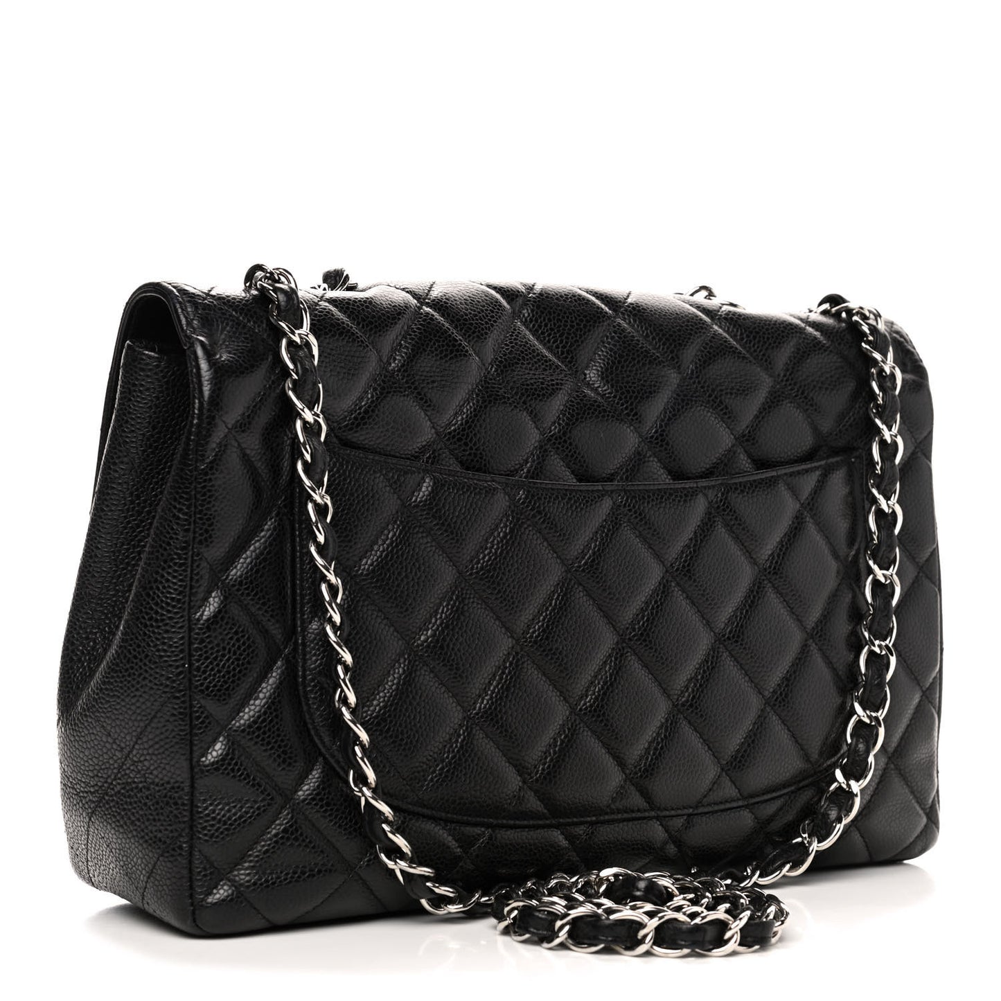 Caviar Quilted Jumbo Single Flap Black