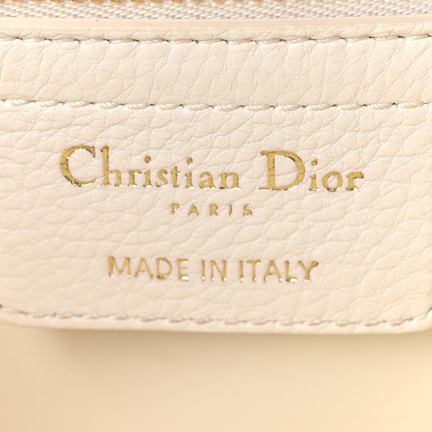 Christian Dior Grained Calfskin Cannage Large Caro Bag Latte 6 of 10