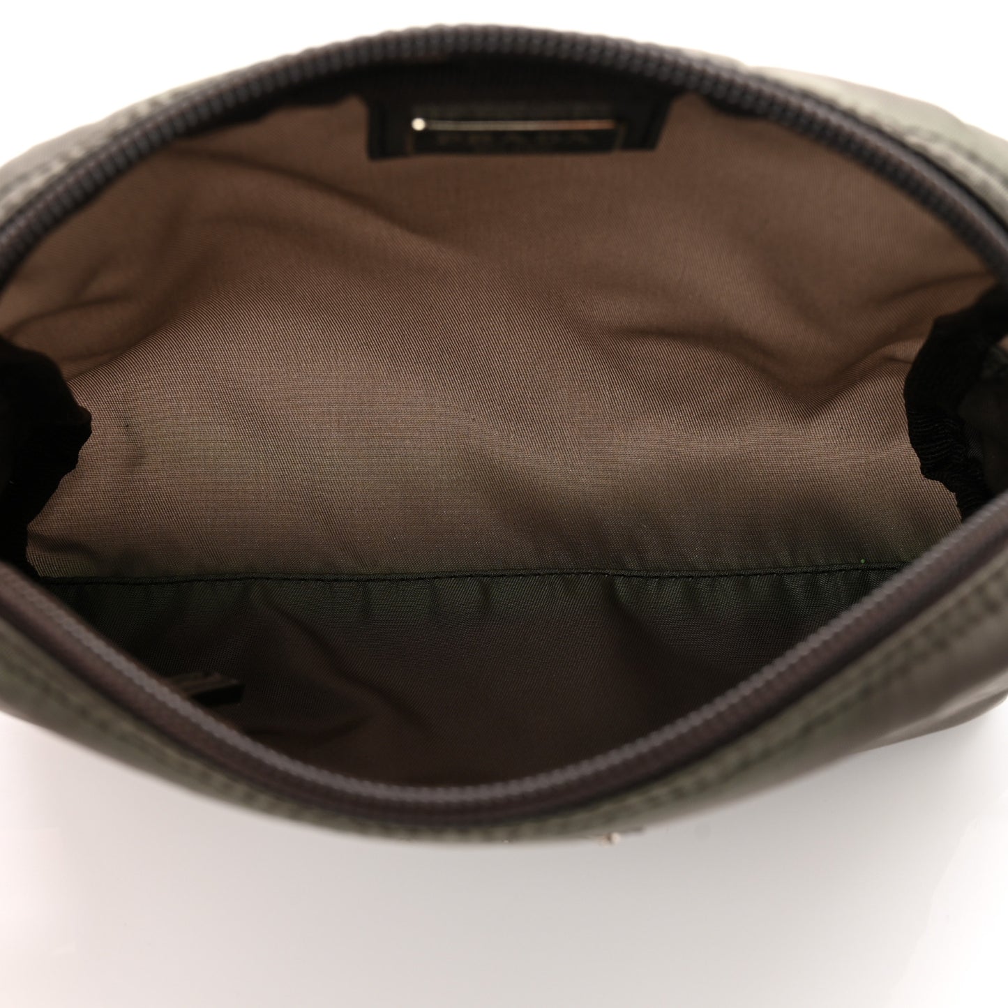 Tessuto Nylon Vela Cosmetic Pouch Fumo