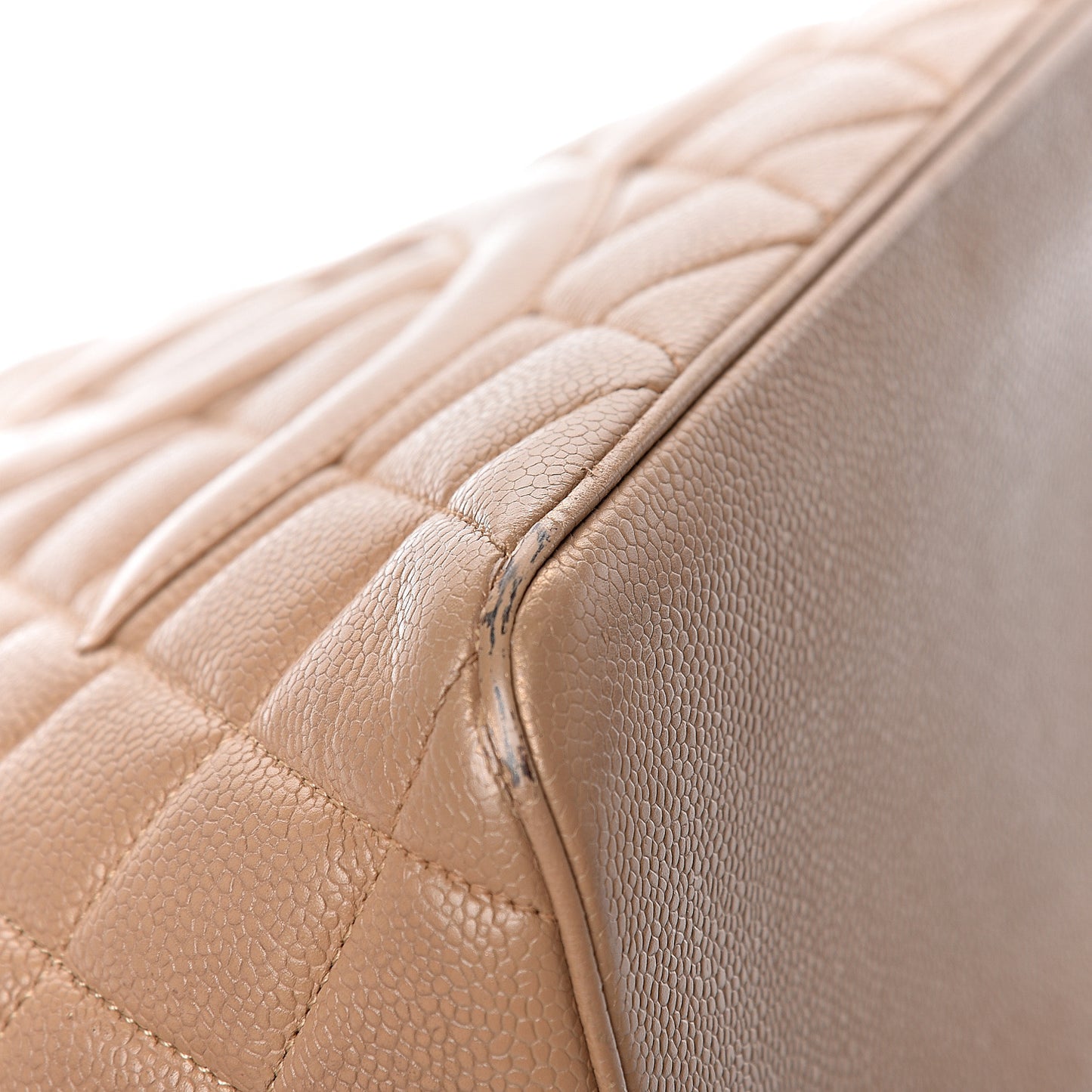 Caviar Quilted Medallion Tote Beige