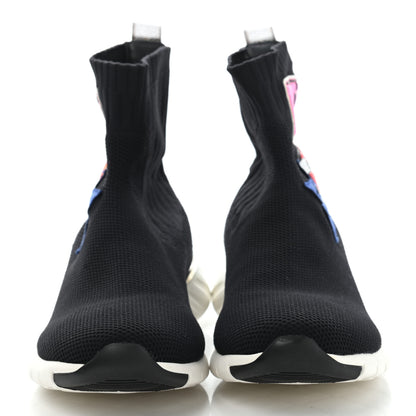 Louis Vuitton Stretch Fabric LV Black Heart Sock Sneaker 37.5 Black 2 of 10