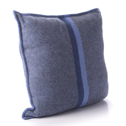 Louis Vuitton Wool Cashmere Cushion Pillow Blue Gray 2 of 6