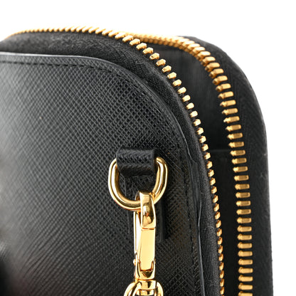 Prada Saffiano Mini Crossbody Bag Black 13 of 16