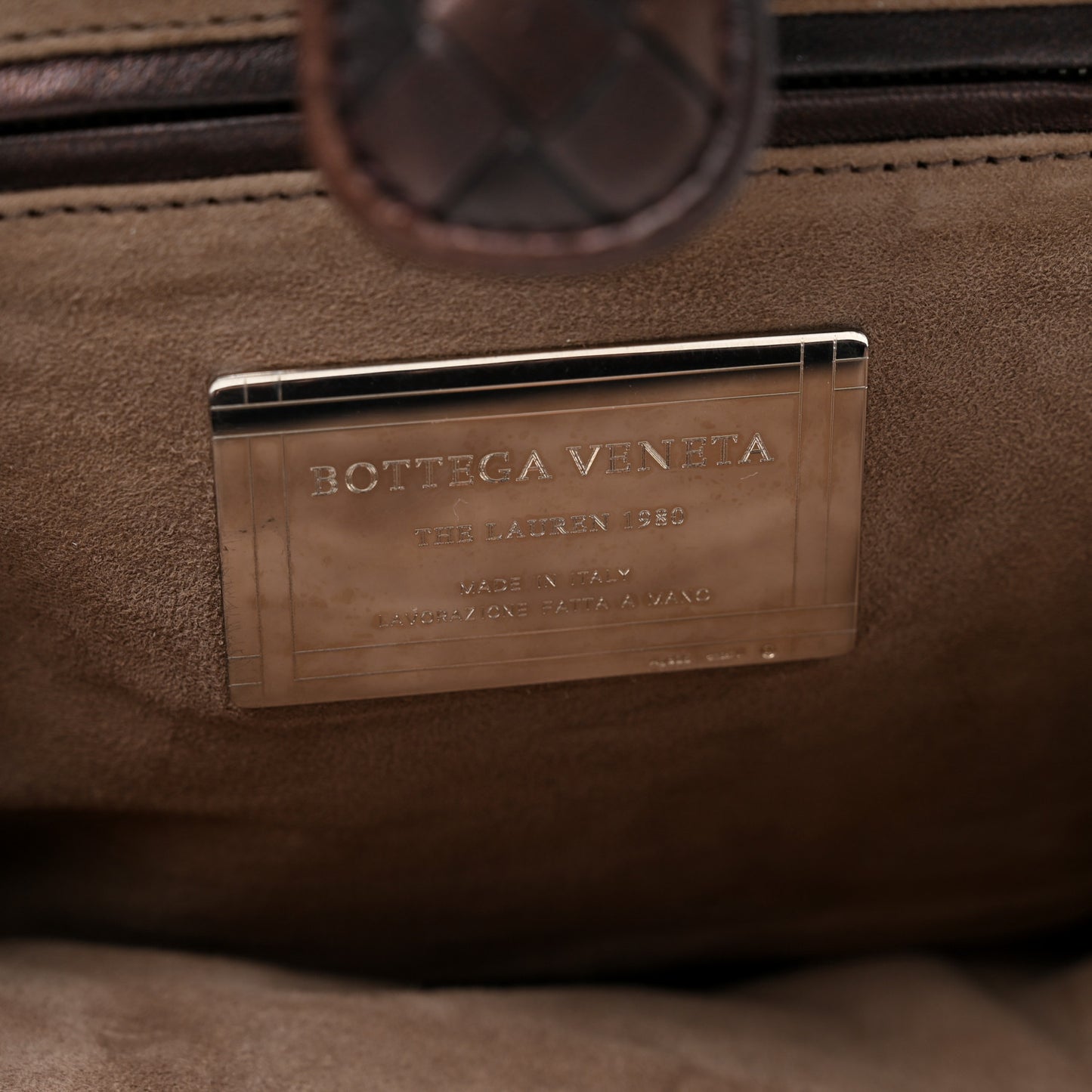 Nappa Intrecciato The Lauren 1980 Clutch Dark Bronze
