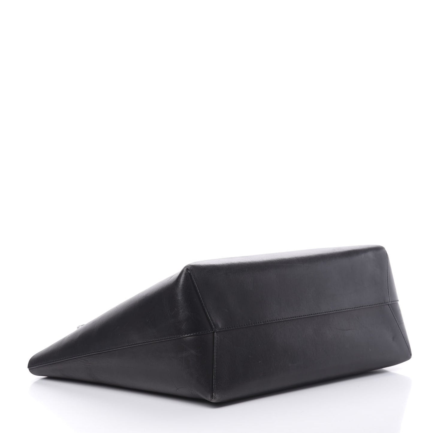 Calfskin Large Shopping Tote Black Royal
