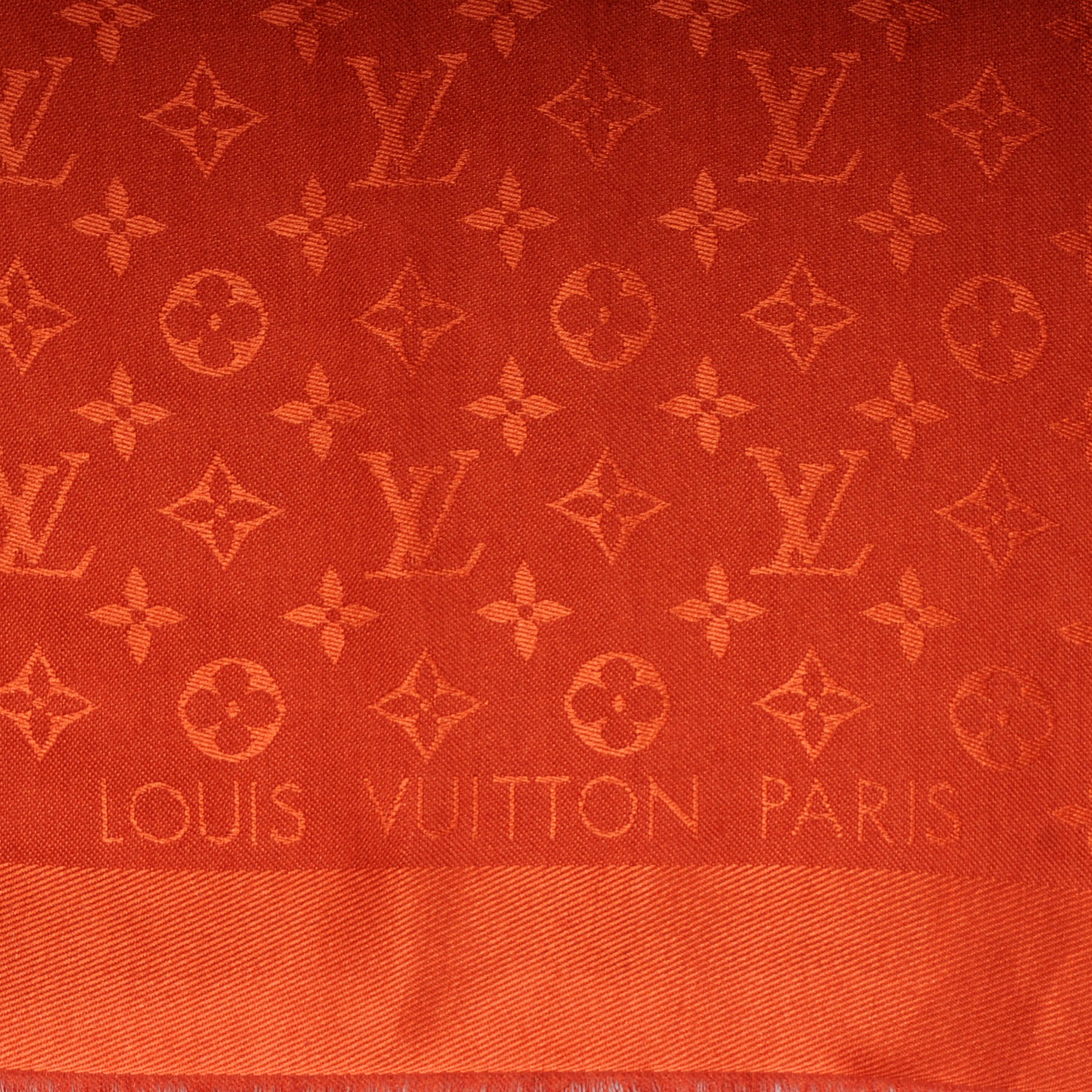 Louis Vuitton Wool Silk Monogram Shawl Orient 1 of 5