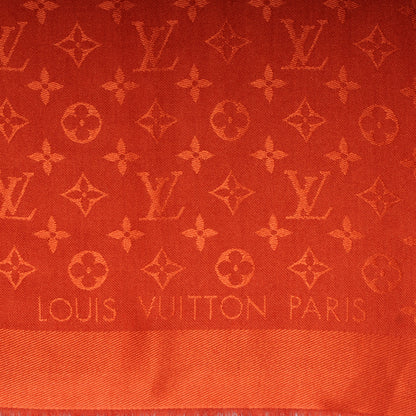 Louis Vuitton Wool Silk Monogram Shawl Orient 1 of 5
