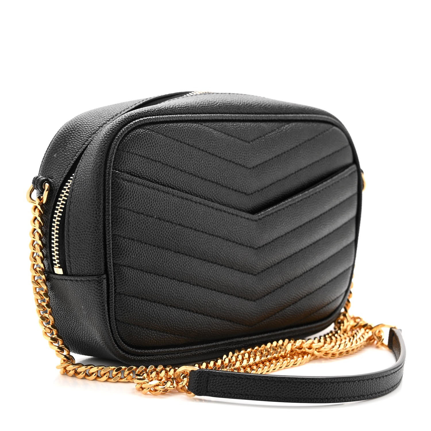 Saint Laurent Grain De Poudre Matelasse Monogram Mini Lou Camera Bag Black 3 of 11
