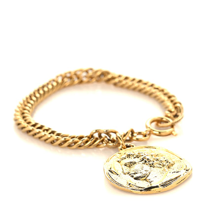 Chanel Metal Medallion Chain Bracelet Gold 1 of 4