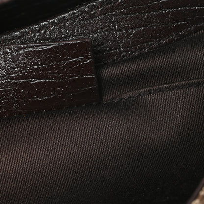 Gucci Monogram Horsebit Clutch Dark Brown 7 of 11