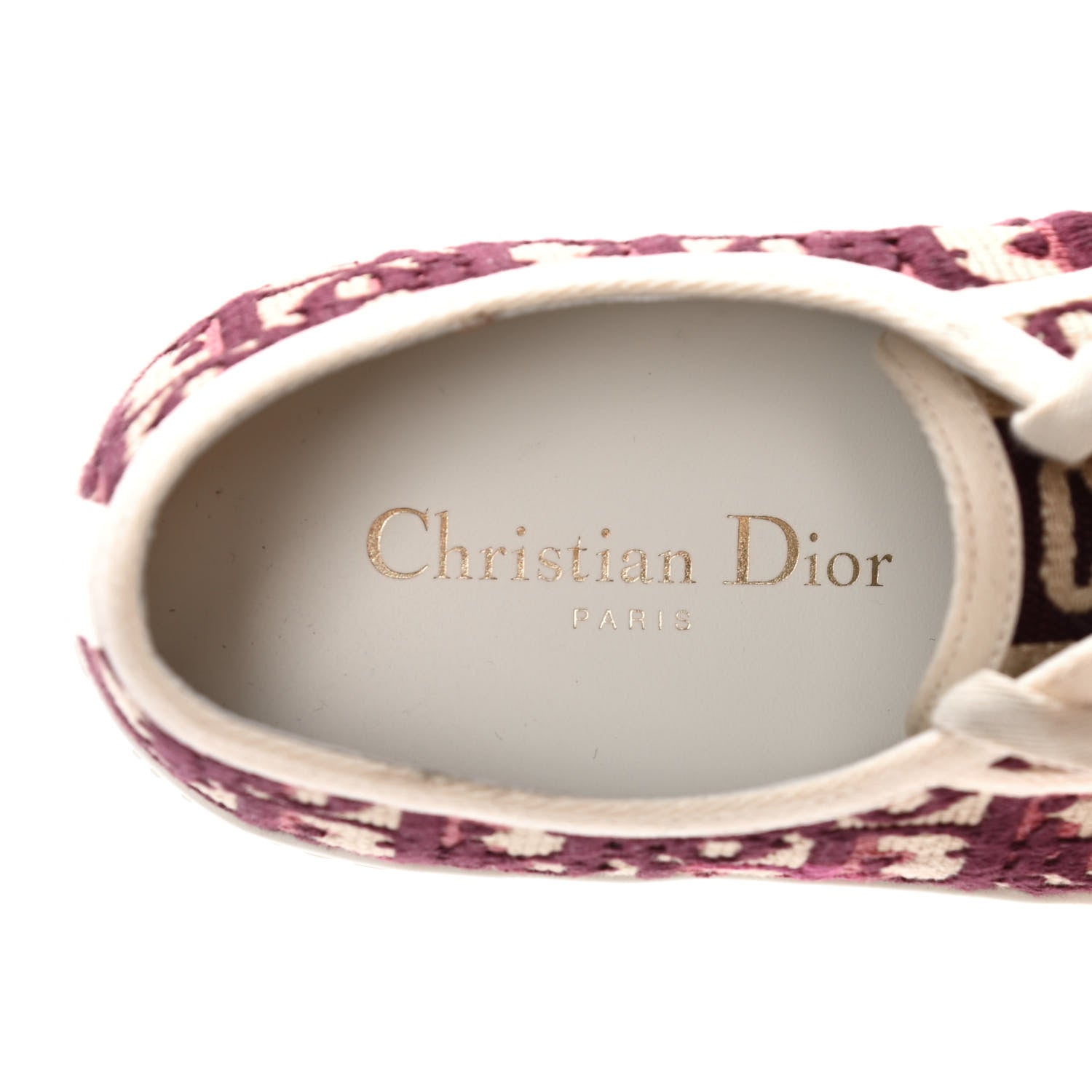 Christian Dior Canvas Oblique Walk'N'Dior Low Top Sneakers 38.5 Deep Amaranth 9 of 10