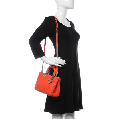 Christian Dior Calfskin Mini Diorissimo Tote Orange 2 of 13