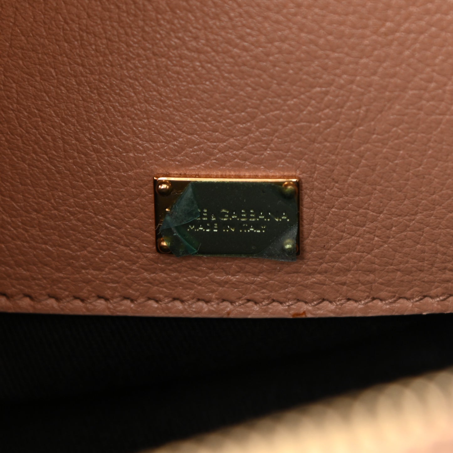 Grained Calfskin Dauphine Crystal Embellished Box Bag Beige