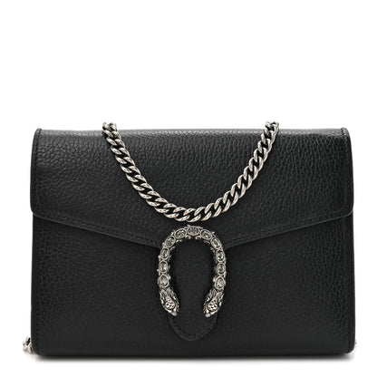 Gucci Calfskin Mini Dionysus Chain Wallet Black 1 of 16