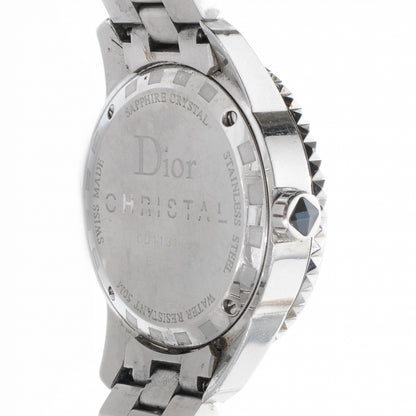 Christian Dior Stainless Steel Diamond Sapphire 33mm Christal Quartz Watch Black 5 of 5