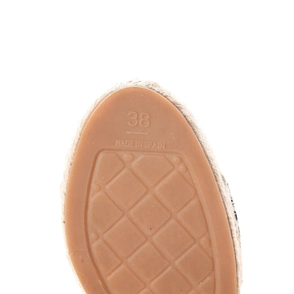 Chanel Linen CC Espadrilles 38 Black 6 of 7