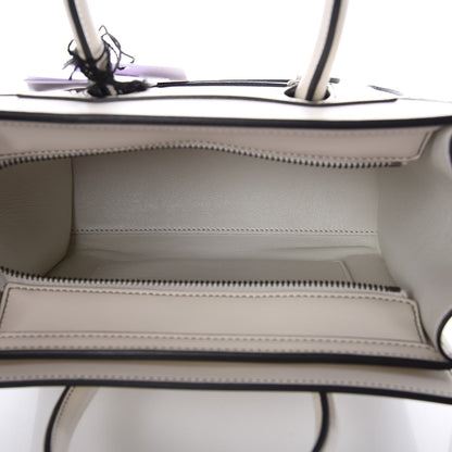 Celine Satin Calfskin Nano Debossed Luggage White 5 of 7